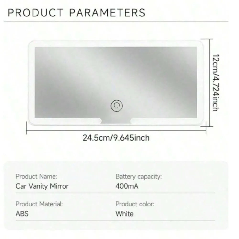 Car Mirror with LED & 3 Gear
